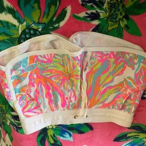 Lilly Pulitzer beach shorts scuba to Cuba print